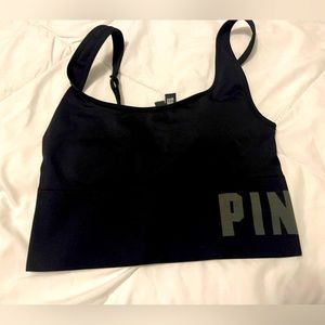 PINK black sports bra